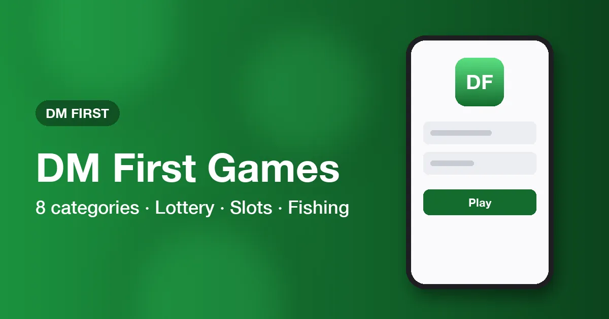 Banner for the DM First games list showing category names